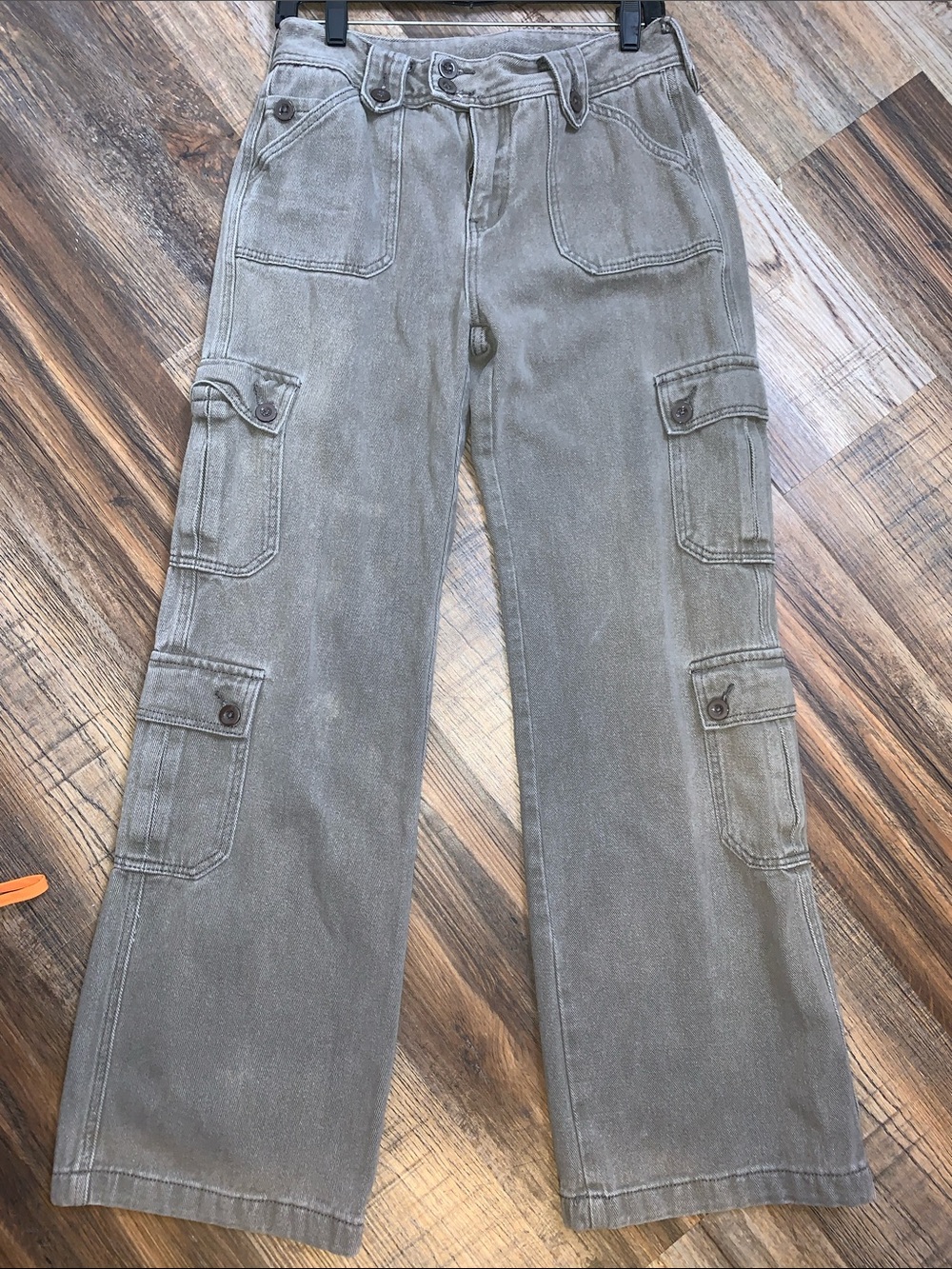 Men's Cargo Pants in Olive Brown - Wide Leg Utility Style